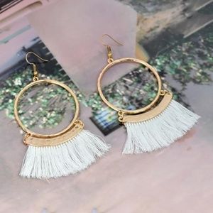 Dream Catcher Shaped Tassel Earrings